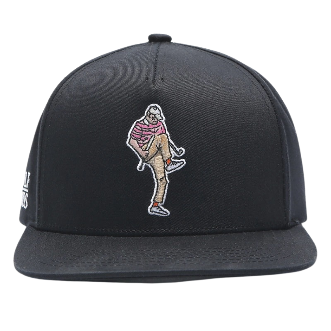 GOLF GODS - GOLF GODS Angry Golfer Black SnapBack Golf Hat - Flat Brim - The Agora Bangkok